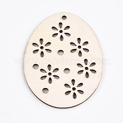 Ungefärbte natürliche Holzanhänger&nbsp;WOOD-S058-010