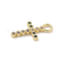 Porte micro ouvrent pendentifs zircone cubique en laiton de placage&nbsp;KK-G515-37G