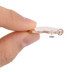 Pendentifs vierges estampés en acier inoxydable 304 avec placage ionique (IP)&nbsp;STAS-I311-26RG