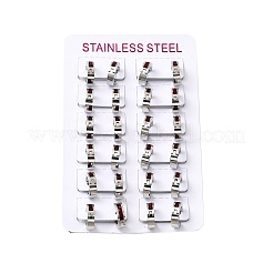 Boucles d'oreilles créoles en acier inoxydable 304&nbsp;EJEW-L302-02P-02