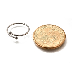 Bagues de manchette ouvertes en acier inoxydable 304 pour femmes&nbsp;RJEW-F170-03P-03