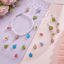 144 Stück handgemachte Charms aus Polymerton im 6 Stil&nbsp;CLAY-CA0001-25
