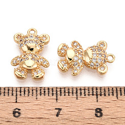 Pendentifs en laiton zircon cubique transparent&nbsp;KK-T078-02G-02