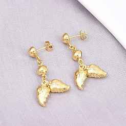 Orecchini pendenti in acciaio inossidabile 304&nbsp;EJEW-P325-02G