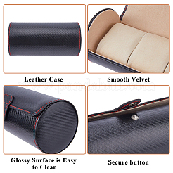 Uhrenverpackungsboxen aus Kunstleder mit drei Fächern&nbsp;CON-WH0089-63