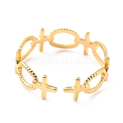 Anelli in acciaio inossidabile 304 placcati ioni (ip)&nbsp;RJEW-L102-09G