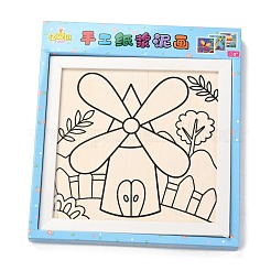 Ensembles d'art de peinture de pulpe de modèle de moulin à vent de bricolage&nbsp;DIY-G033-03