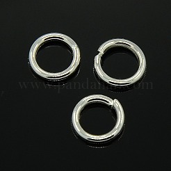 Offene Biegeringe aus silberfarben plattierter Legierung&nbsp;X-PALLOY-I035-8mm-S