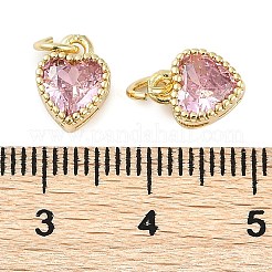 Encantos de circonita cúbica con incrustaciones de latón chapado en oro real de 18k&nbsp;ZIRC-L100-074G-08