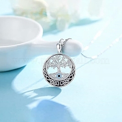 Gothic Halsketten mit Lebensbaum-Anhänger aus Strass für Damen&nbsp;PW-WG4F1F7-01