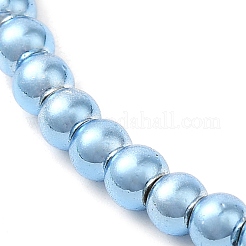 Chapelets de perles en verre électroplaqué&nbsp;EGLA-C007-10G