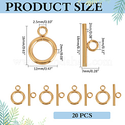 20 pz. Fermagli ad anello in acciaio inossidabile 304 con placcatura ionica (IP)&nbsp;STAS-ME0001-88