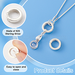 2 Stück 925 Sterling Silber Federtorringe mit 925 Stempeln&nbsp;STER-PH0002-15
