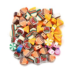 100pcs 5 Arten handgemachte Polymer-Ton-Perlen&nbsp;CLAY-FP0001-16