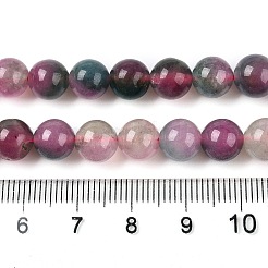 Teñidos naturales blancas abalorios de jade hebras&nbsp;G-T138-8mm-210-28