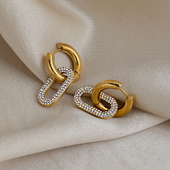 Strass-Ohrhänger aus Edelstahl 304 für Damen&nbsp;UW7347