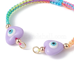 Fabrication de bracelets à cordon tressé en nylon réglable de couleur dégradée&nbsp;AJEW-JB01162
