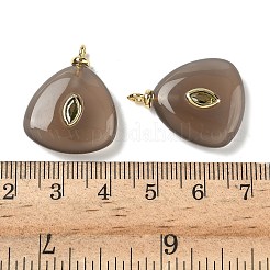 Natürlichen grauen Achat Anhänger&nbsp;G-H328-04G-A09