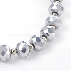 Bracelets extensibles en verre électrolytique&nbsp;BJEW-JB04017-01