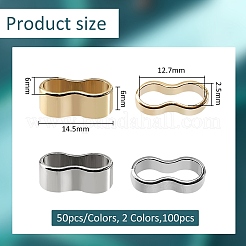 100 Stück Dia-Charms aus Zinklegierung in 2 Farben&nbsp;FIND-DC0004-96