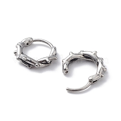 Orecchini a cerchio con spine in acciaio inossidabile 304 anti-ossidazione per donna&nbsp;EJEW-F312-02AS