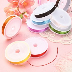 10 Rolle 10 Farben flache elastische Kristallschnur&nbsp;EW-YW0001-08