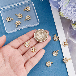 12pcs latón micro pavé colgantes de circonita cúbica&nbsp;KK-ME0004-66