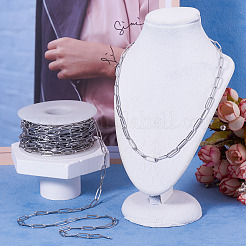 304 Edelstahl Büroklammer Ketten Armband Halskette DIY Herstellung Kit&nbsp;DIY-TA0009-67