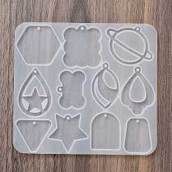 Moule en silicone pour boucles d'oreilles et pendentifs&nbsp;X1-DIY-Q033-01D