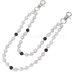 1 chaîne ronde en pâte polymère strass style punk pour pantalon en jean&nbsp;AJEW-BM0001-23A