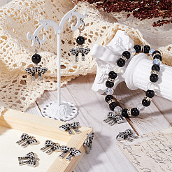 20 Stück Rack-Plating-Legierung mit Strass-Anhängern&nbsp;FIND-SC0014-71