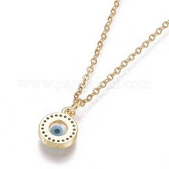 Colgante de latón micro pavé colgante de circonio cúbico&nbsp;NJEW-F274-04G