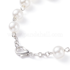Religiöses Gebet Nachahmung Perlen Rosenkranz Armband&nbsp;BJEW-O140-01P