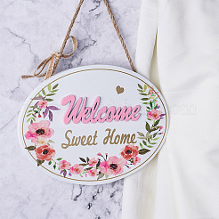 2 pz. 2 decorazioni da parete in legno MDF con piatti sospesi&nbsp;HJEW-CF0001-04