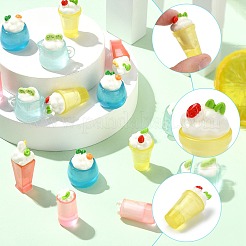 30 pièce de 5 styles de décorations miniatures en résine pour boissons fraîches&nbsp;DJEW-CJ0001-21