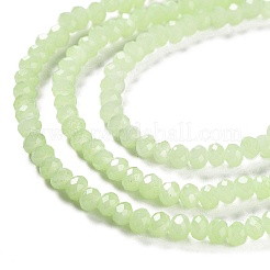 Perles de verre imitation jade cuites au four&nbsp;DGLA-A034-J4MM-A21