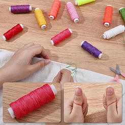 12 Rolle 12 Farben runde gewachste Polyester-Drehschnur&nbsp;YC-CL0001-03A
