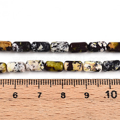 Brins de perles turquoise jaune naturel (jaspe)&nbsp;G-N346-01A-15