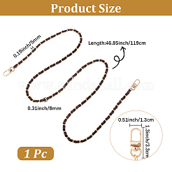 1 asa para bolso de cadena de aluminio y cuero sintético&nbsp;AJEW-CL0001-27D