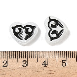 Cuentas de vidrio teñidas y horneadas con pintura teñida y calentada&nbsp;LAMP-D004-02D