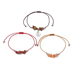3 Stück verstellbare Armbänder aus geflochtenen Nylonkordeln mit Sternbildern für Damen und Herren.&nbsp;BJEW-JB11325-05