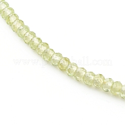 Collane con perline di peridoto naturale rondelle&nbsp;NJEW-JN03404-03
