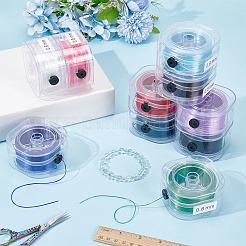 10 Stück 10 Farben flache elastische Kristall-String-Sets&nbsp;EW-UN0001-01