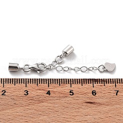 925 estensore per catena a maglie in argento sterling rodiato anti-ossidazione&nbsp;STER-G039-04A-P