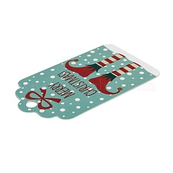 Cartes d'affichage de cordon de papier kraft de thème de noël rectangle&nbsp;CDIS-K003-02H