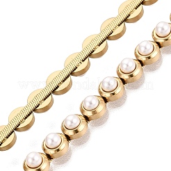 Bracelets de tennis en acier inoxydable et perles de plastique pour femmes&nbsp;SA-CBACDF9-01G