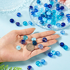60 Stück 12 Farben blaues Farbthema Glas European Beads&nbsp;GPDL-TA0001-10