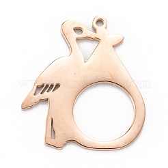 Pendentifs en acier inoxydable 304 avec placage ionique (IP)&nbsp;LS-STAS-P280-18RG