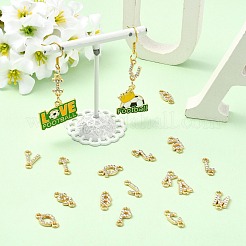 26 pièce 26 styles de breloques de connecteur en alliage de cristal strass&nbsp;FIND-CJZ0001-001KCG