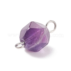 Facettierte Naturstein-Verbindungsanhänger&nbsp;PALLOY-JF01693
